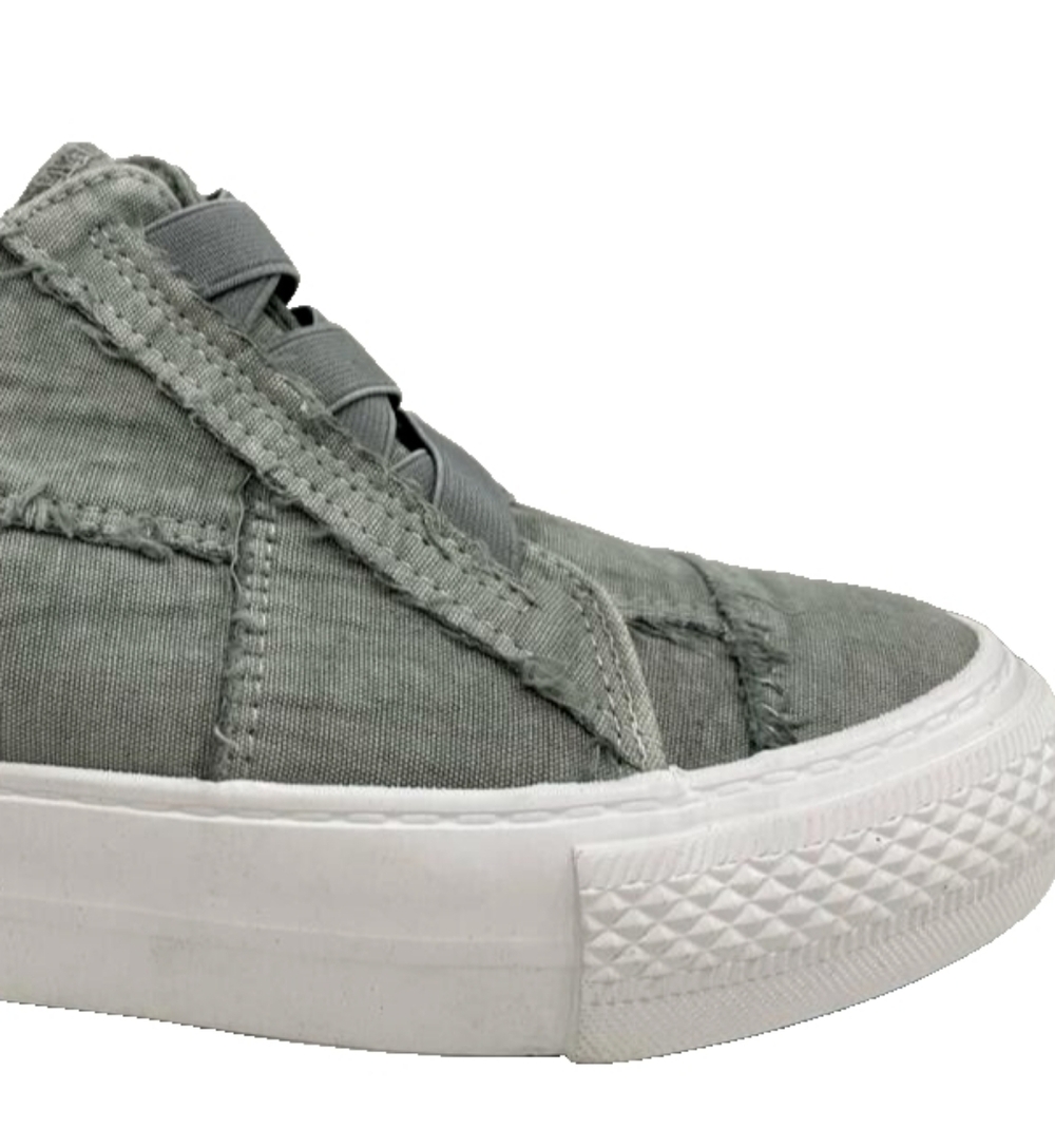 Blowfish Sage Green Low-Top Sneaker with White Platform   New In Box